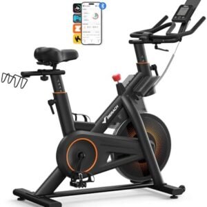 MERACH Heimtrainer Fahrrad mit Magnetischem Widerstand, Leises Hometrainer Fahrrad mit 10 kg Schwungrad, Verbesserter Stoßdämpfender Luftkissensattel, Indoor Cycling Bike mit Eigener App, Bis 158KG  Amazon.de: Sport & Freizeit