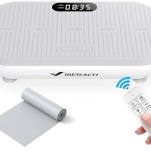 MERACH Leistungsstarke Vibrationsplatte für Workout und Shaping, 13 mm große Amplitude, 200 kg Gewichtskapazität, Silikonpedal, Integrierter Bluetooth-Lautsprecher (Grau)  Amazon.de: Sport & Freizeit