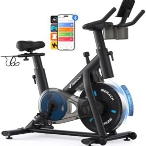 MERACH Heimtrainer Fahrrad mit Magnetischem Widerstand, Leises Bremsbelag/Hometrainer Fahrrad mit Verbessertem LCD-Monitor, Indoor Cycling Bike mit Hantelrack, Tablet-Halter, Eigener App, Bis 136KG  Amazon.de: Sport & Freizeit